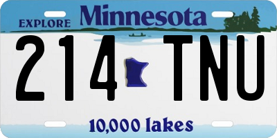 MN license plate 214TNU