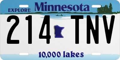 MN license plate 214TNV