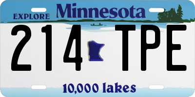MN license plate 214TPE
