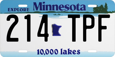 MN license plate 214TPF