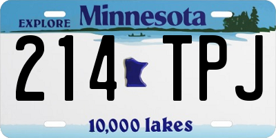 MN license plate 214TPJ