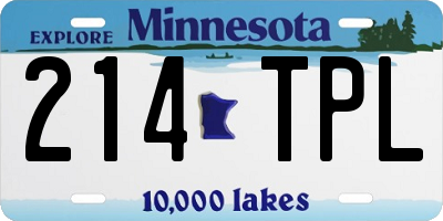 MN license plate 214TPL