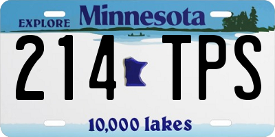 MN license plate 214TPS