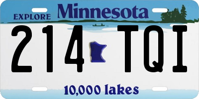 MN license plate 214TQI