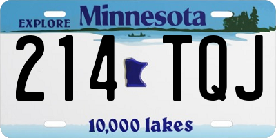 MN license plate 214TQJ
