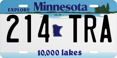 MN license plate 214TRA
