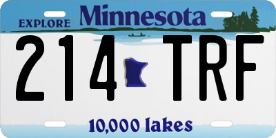 MN license plate 214TRF