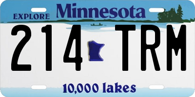 MN license plate 214TRM
