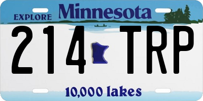 MN license plate 214TRP
