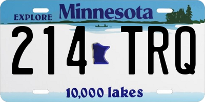 MN license plate 214TRQ