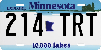 MN license plate 214TRT