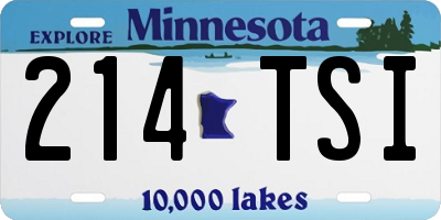 MN license plate 214TSI