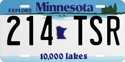 MN license plate 214TSR