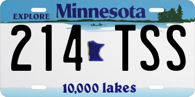 MN license plate 214TSS