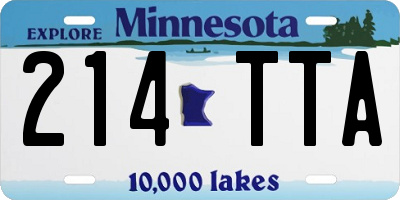 MN license plate 214TTA