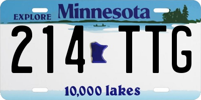 MN license plate 214TTG