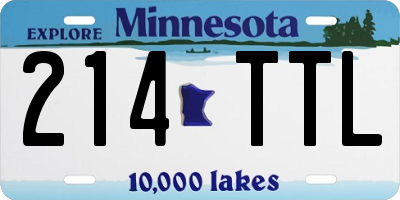 MN license plate 214TTL