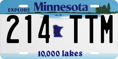 MN license plate 214TTM