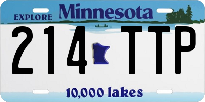 MN license plate 214TTP