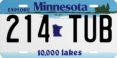 MN license plate 214TUB