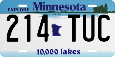 MN license plate 214TUC