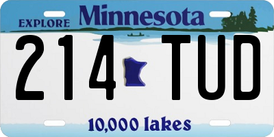 MN license plate 214TUD