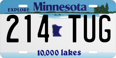 MN license plate 214TUG