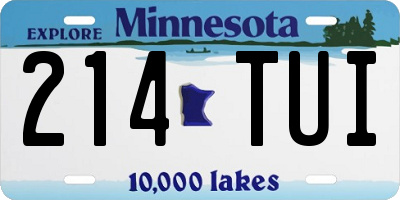 MN license plate 214TUI
