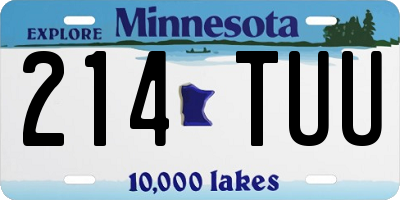 MN license plate 214TUU