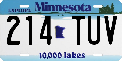 MN license plate 214TUV