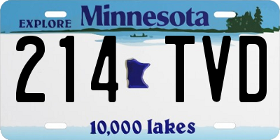 MN license plate 214TVD