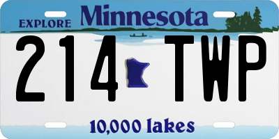 MN license plate 214TWP