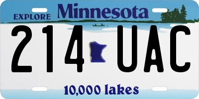 MN license plate 214UAC