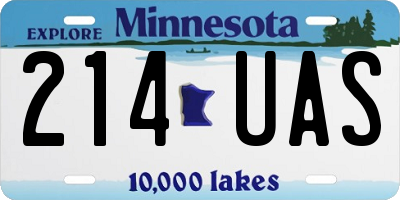 MN license plate 214UAS