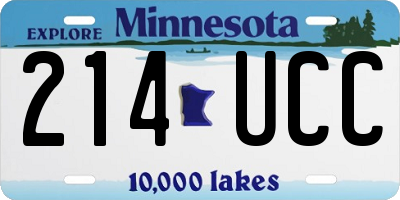 MN license plate 214UCC