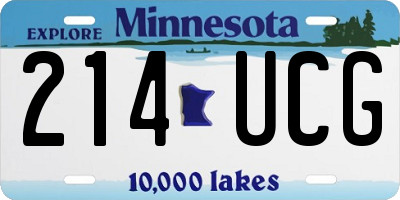 MN license plate 214UCG