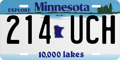 MN license plate 214UCH