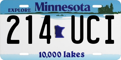MN license plate 214UCI