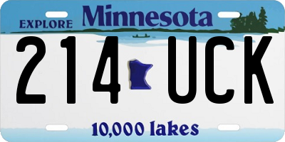 MN license plate 214UCK