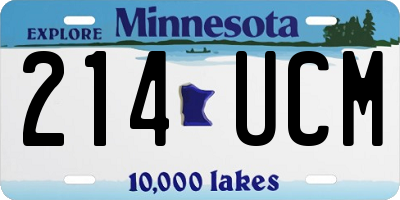 MN license plate 214UCM