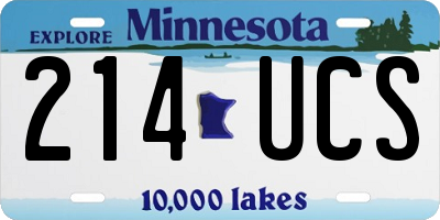 MN license plate 214UCS