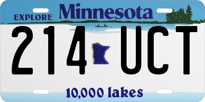 MN license plate 214UCT