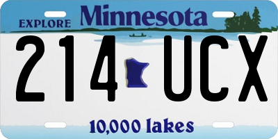 MN license plate 214UCX