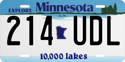 MN license plate 214UDL