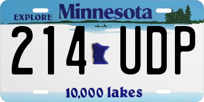 MN license plate 214UDP
