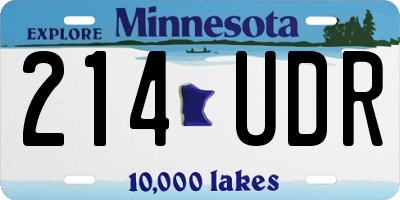 MN license plate 214UDR