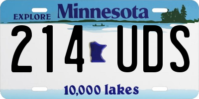 MN license plate 214UDS