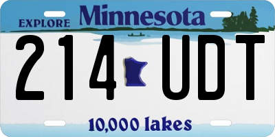 MN license plate 214UDT