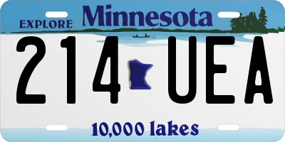 MN license plate 214UEA