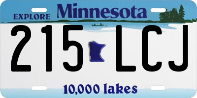 MN license plate 215LCJ